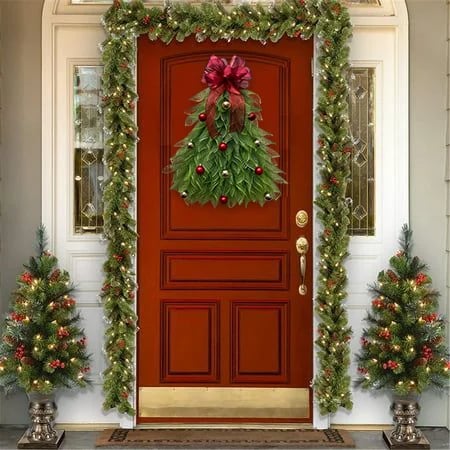 🎄Handmade Christmas Tree Wreath For Front Door - Image 2