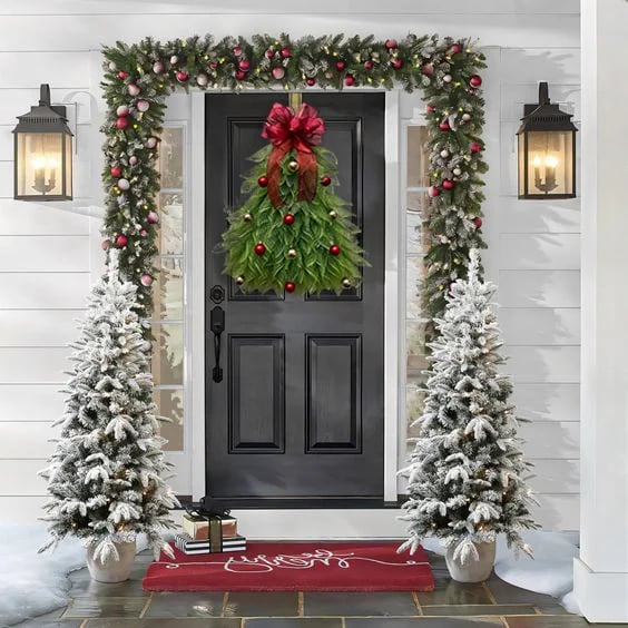 🎄Handmade Christmas Tree Wreath For Front Door - Image 6