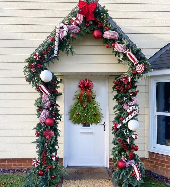 🎄Handmade Christmas Tree Wreath For Front Door - Image 7