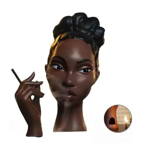Head Incense Burner Black Woman - Image 10