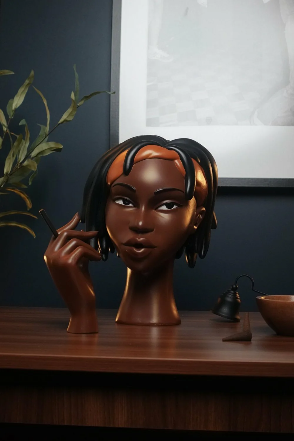 Head Incense Burner Black Woman - Image 15