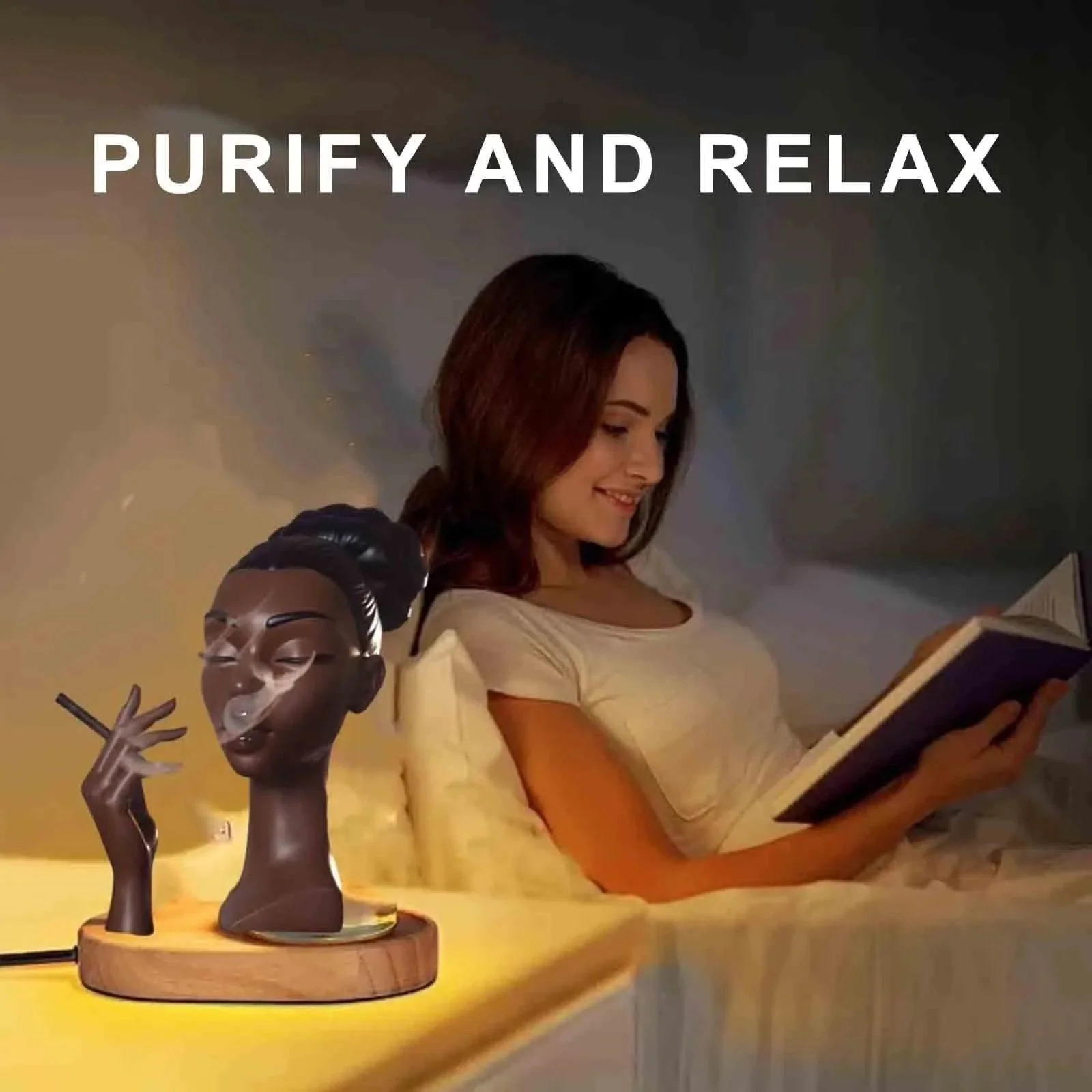 Head Incense Burner Black Woman - Image 3