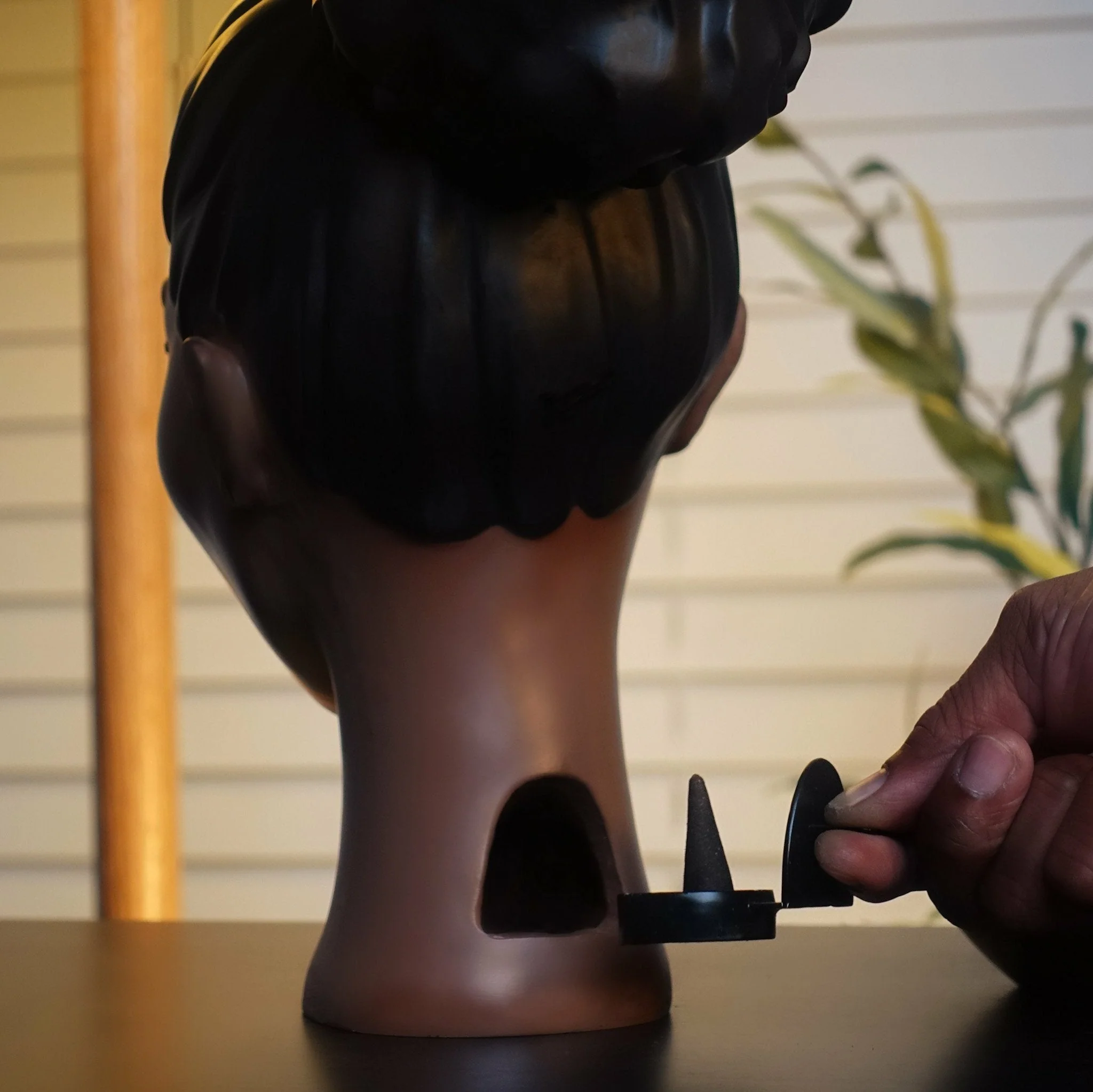 Head Incense Burner Black Woman - Image 4