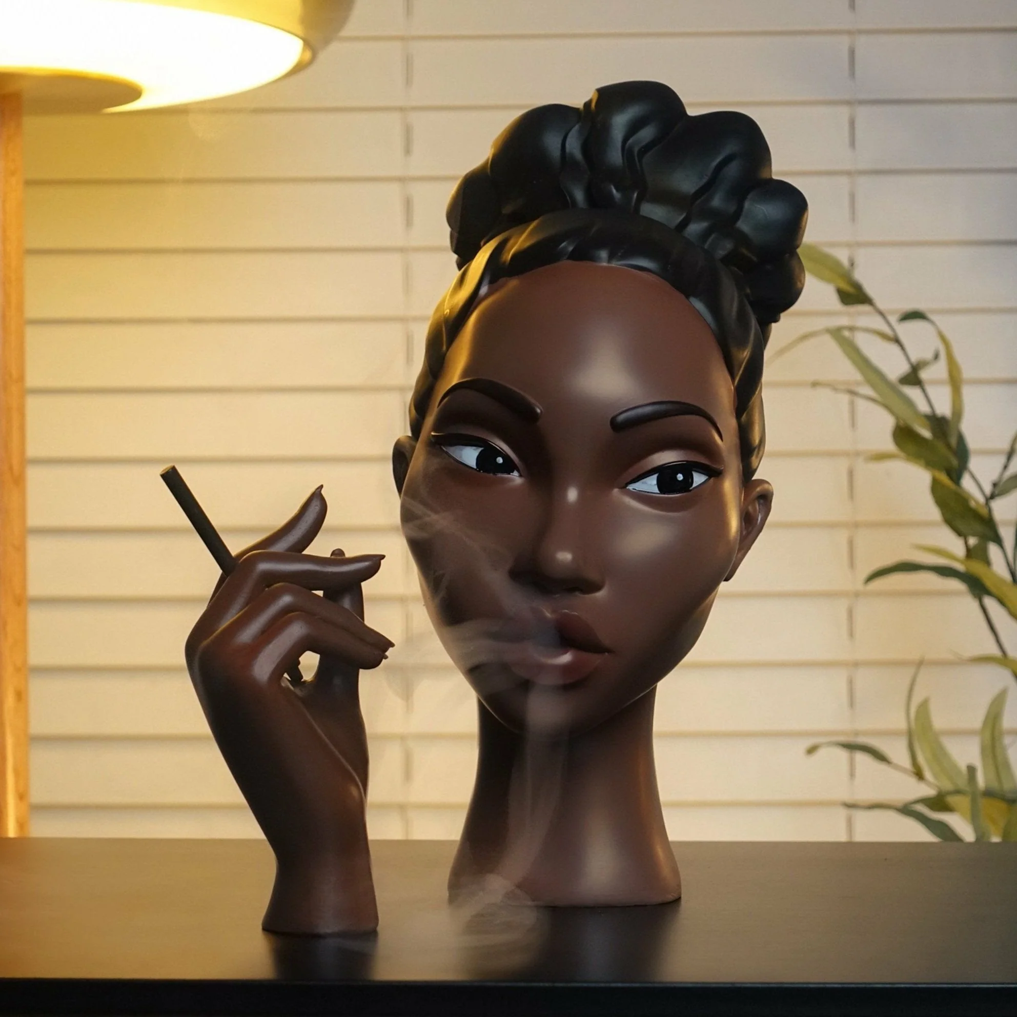 Head Incense Burner Black Woman - Image 6