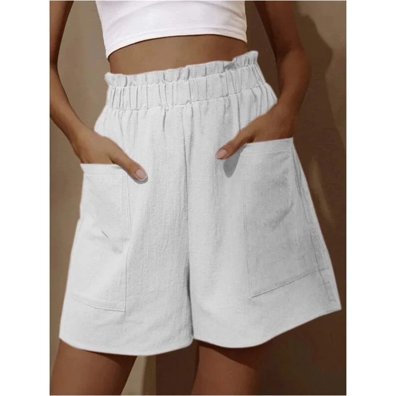 Women's Summer High Waist Wide Leg Casual Shorts - Image 3