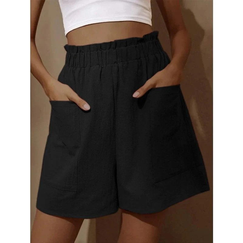 Women's Summer High Waist Wide Leg Casual Shorts - Image 4