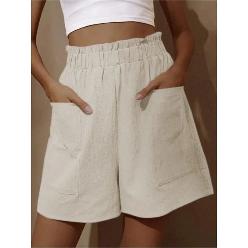 Women's Summer High Waist Wide Leg Casual Shorts - Image 5