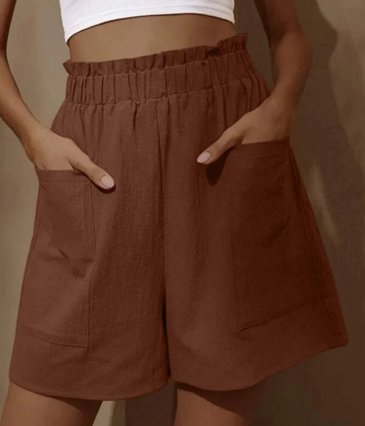 Women's Summer High Waist Wide Leg Casual Shorts - Image 6