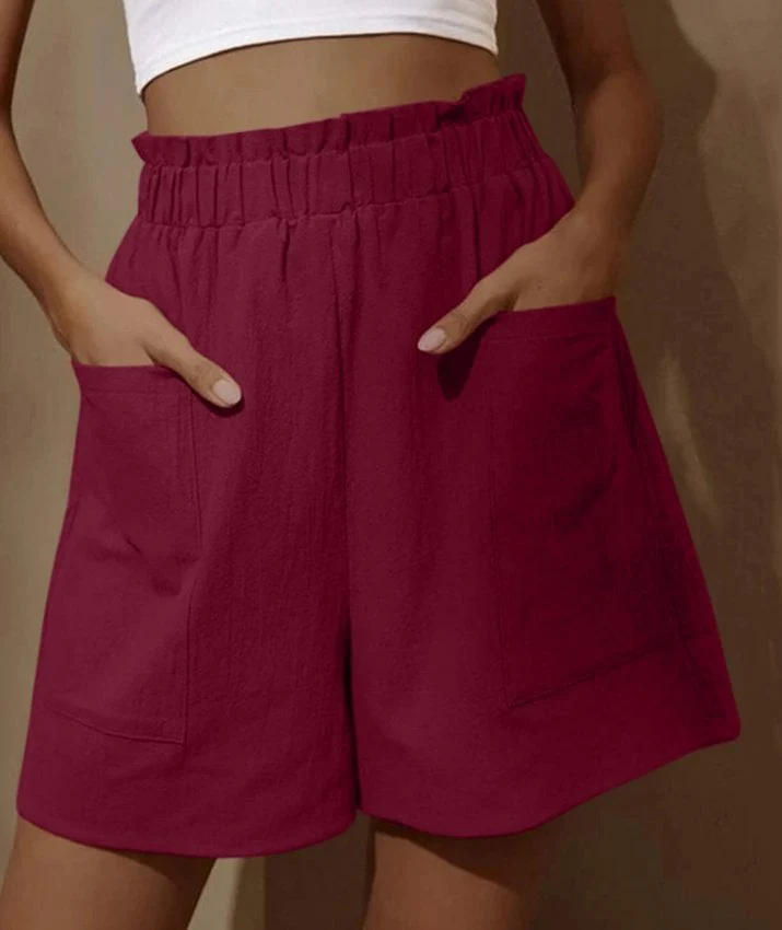 Women's Summer High Waist Wide Leg Casual Shorts - Image 7
