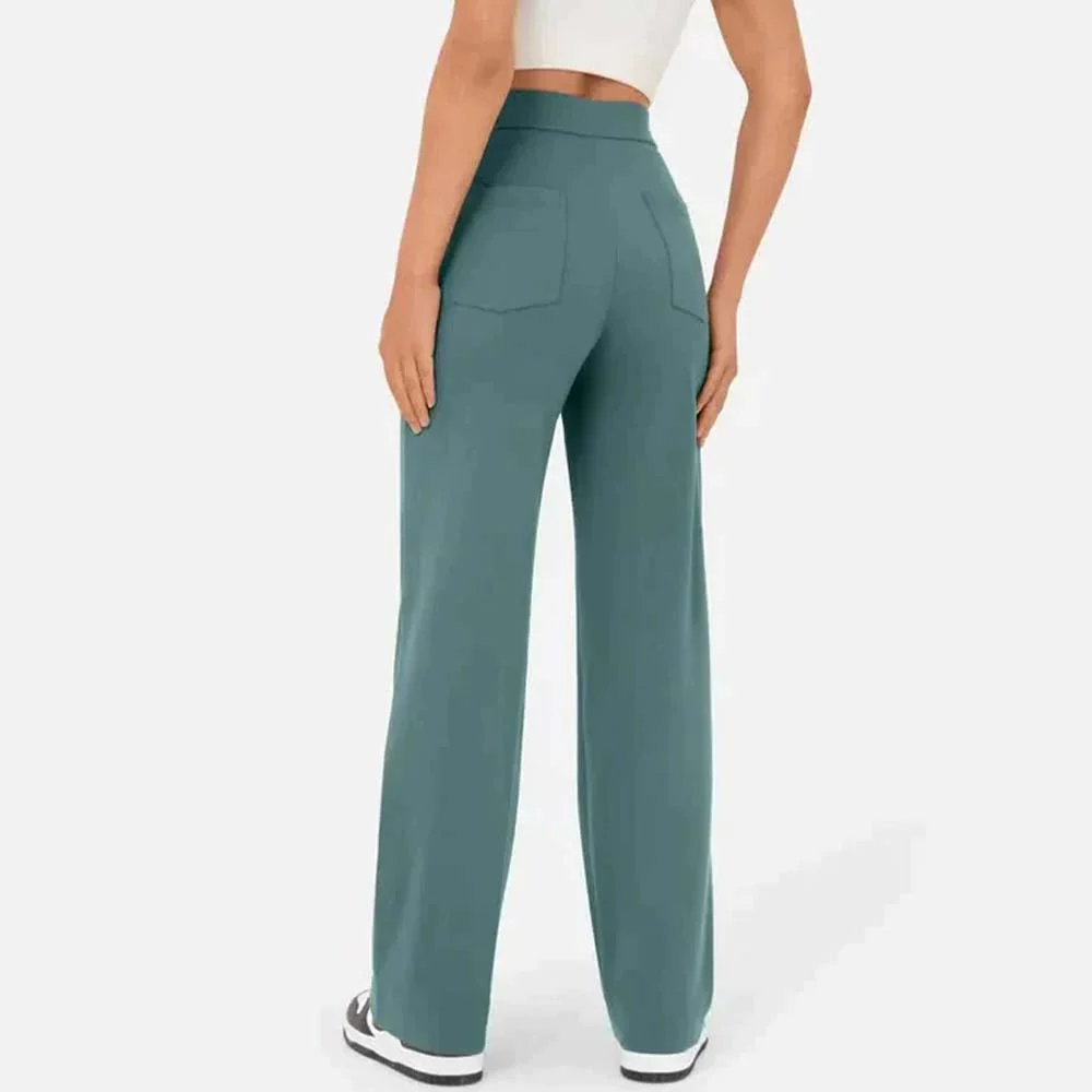 High-waisted Elastic Casual Trousers - Image 12