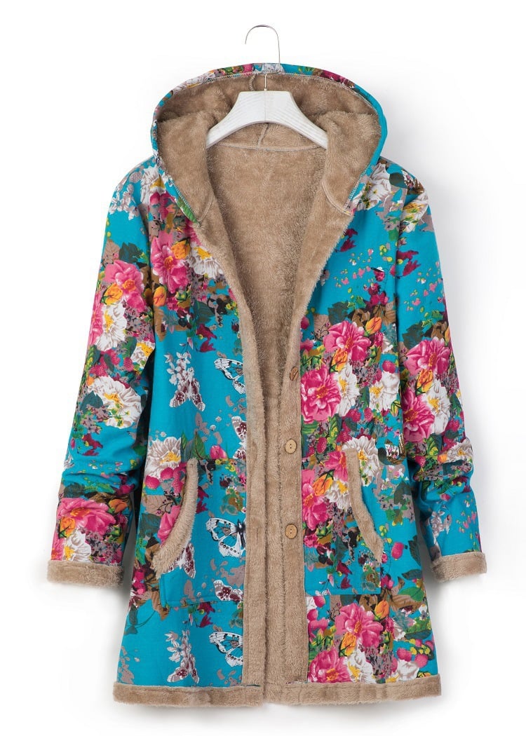 Hooded Wool Vintage Women's Jacket - Image 14