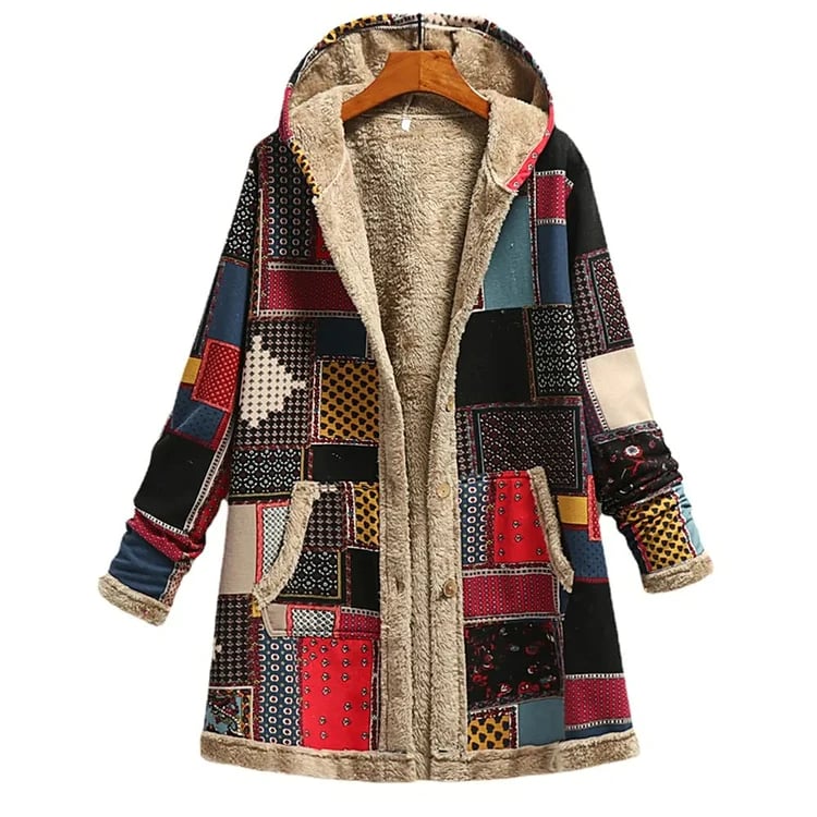 Hooded Wool Vintage Women's Jacket - Image 3