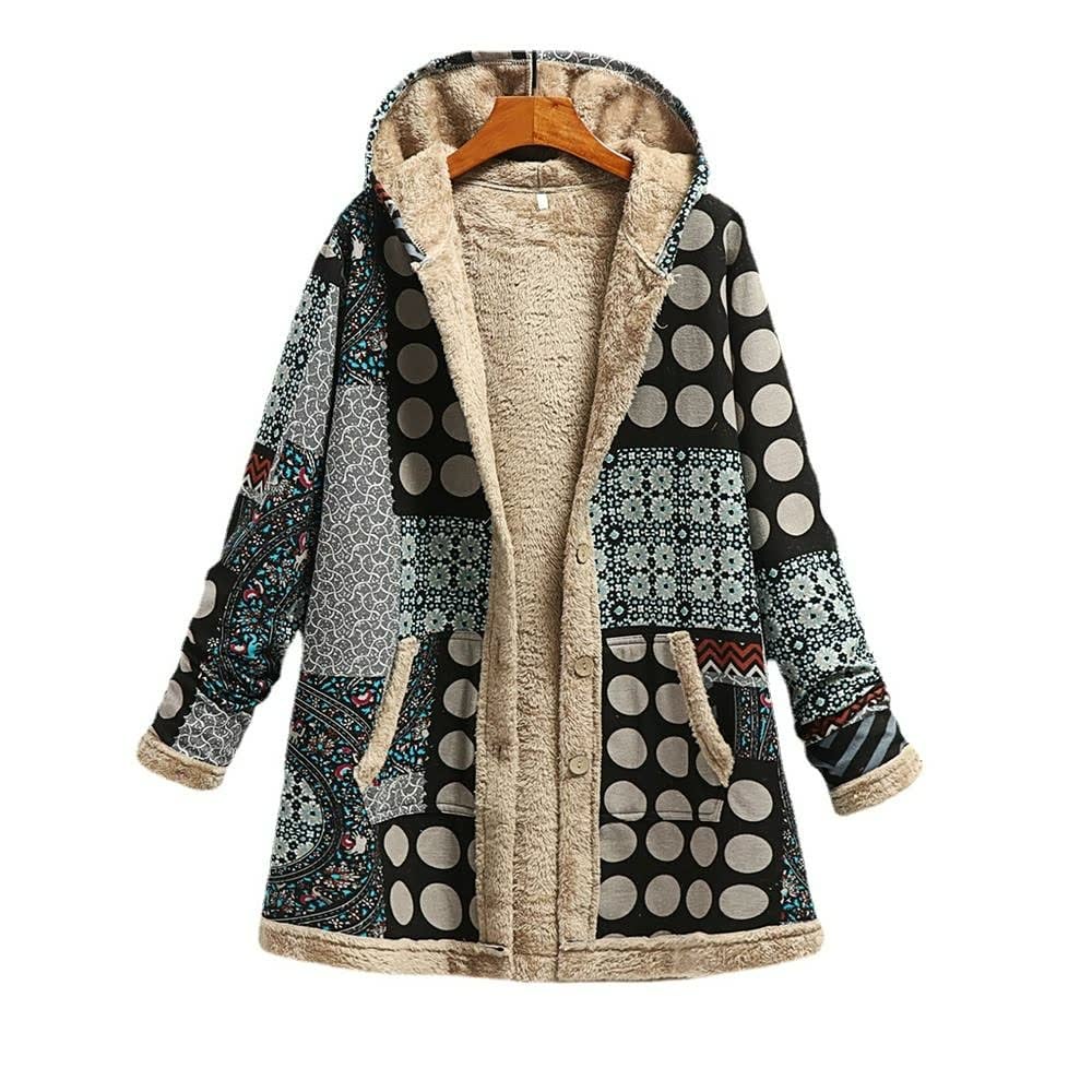 Hooded Wool Vintage Women's Jacket - Image 7
