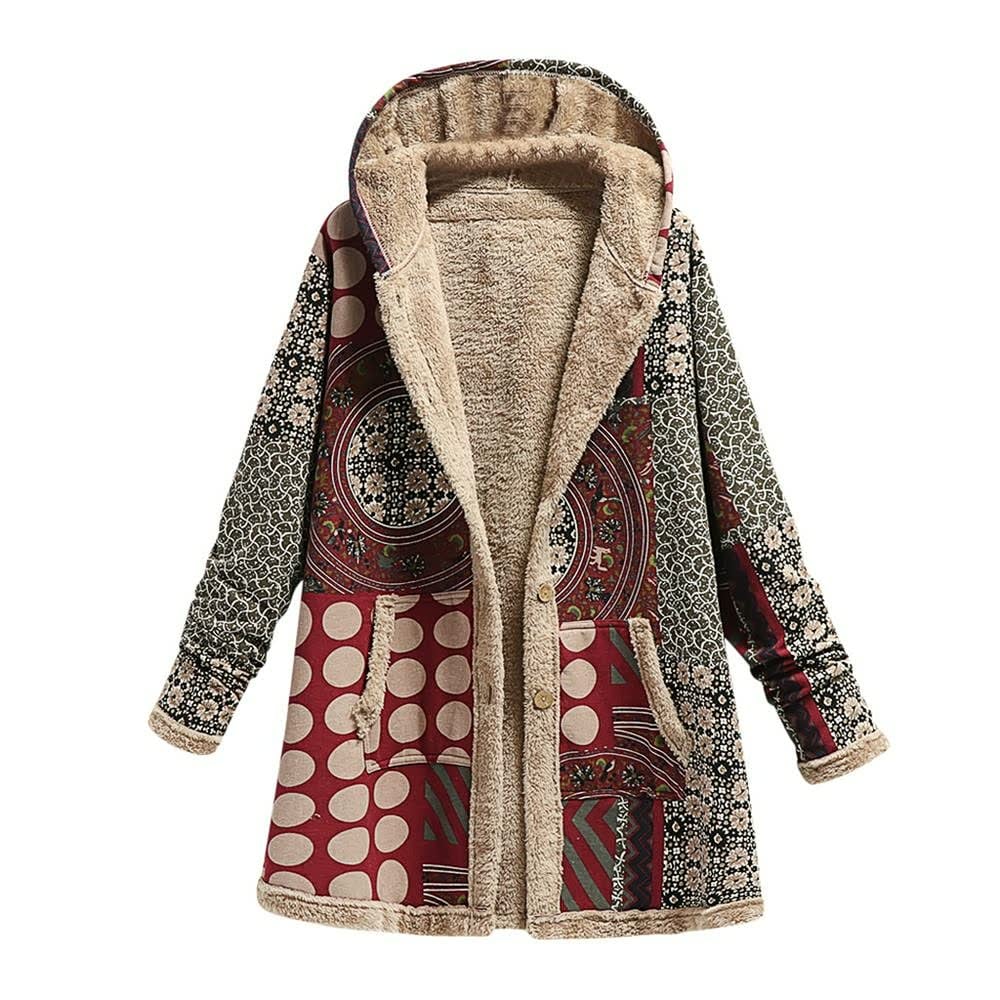 Hooded Wool Vintage Women's Jacket - Image 9