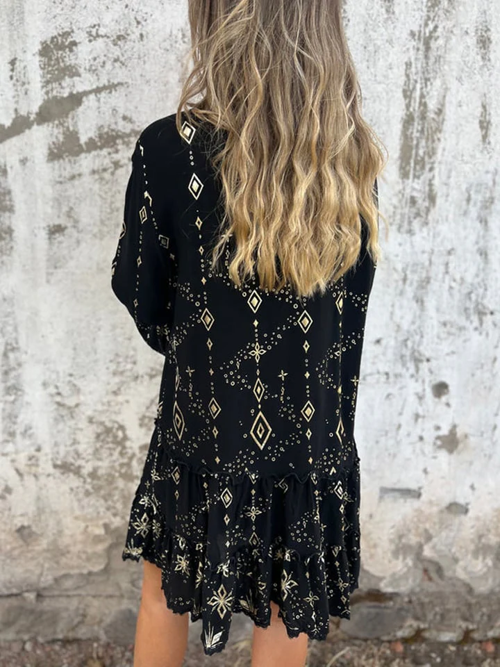 🔥 Comfortable Stretchy V Neck Printed Party Dresses - Image 6