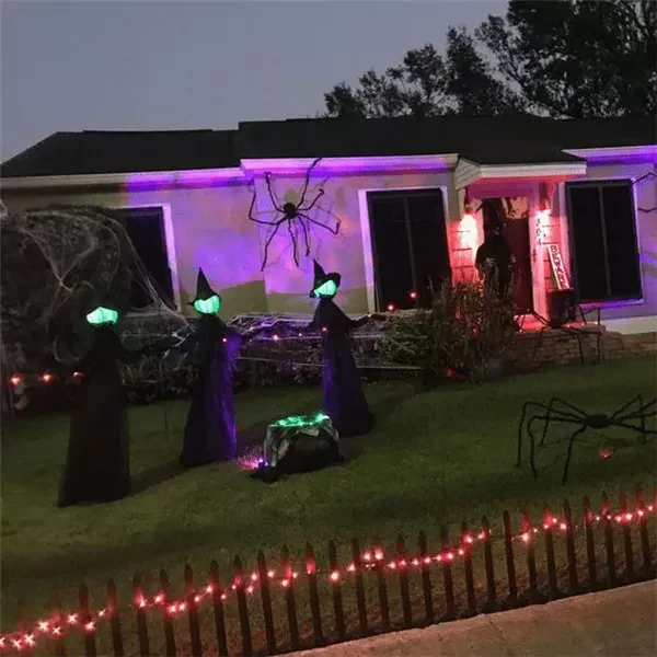 Lighted Halloween Triplets Witch Decoration Set - Image 6