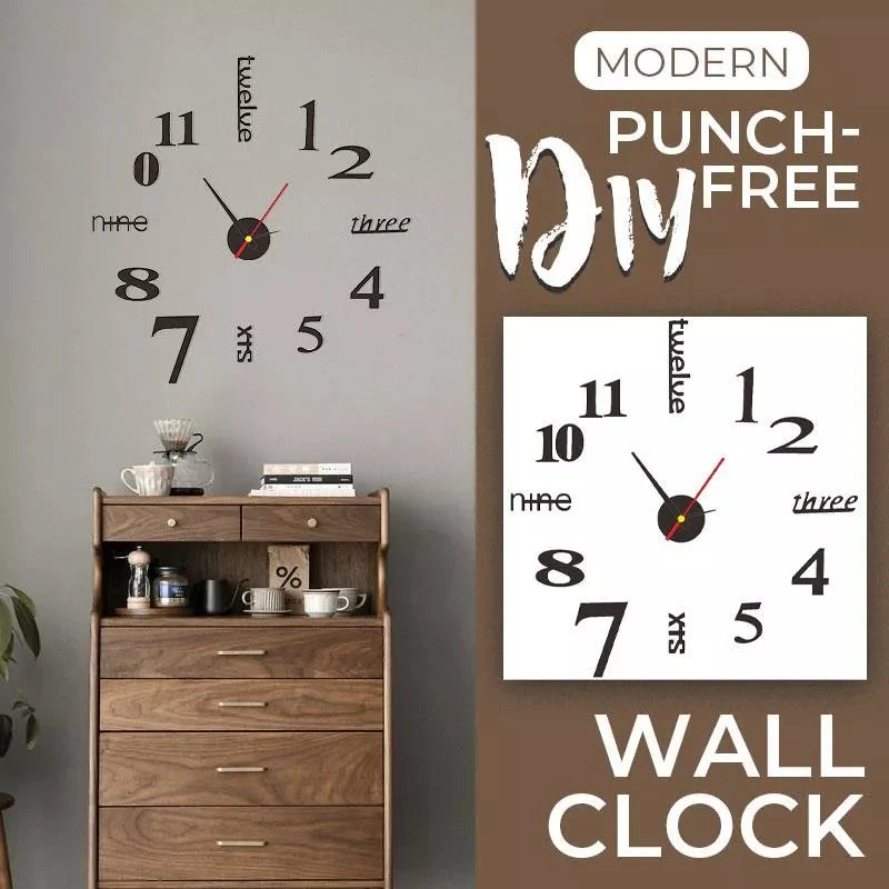 MODERN DIY PUNCH-FREE WALL CLOCK - Image 18