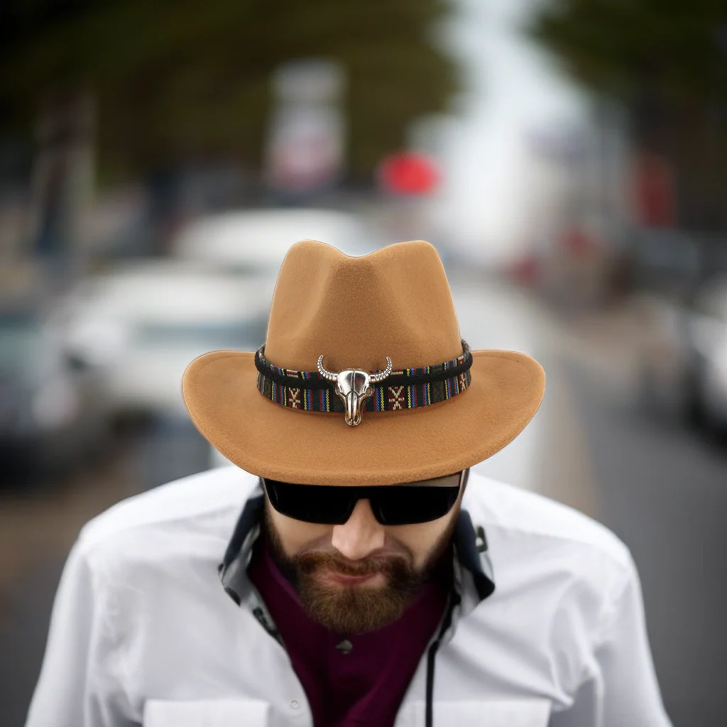 Western Cowboy Hat- Wine Red - Image 4