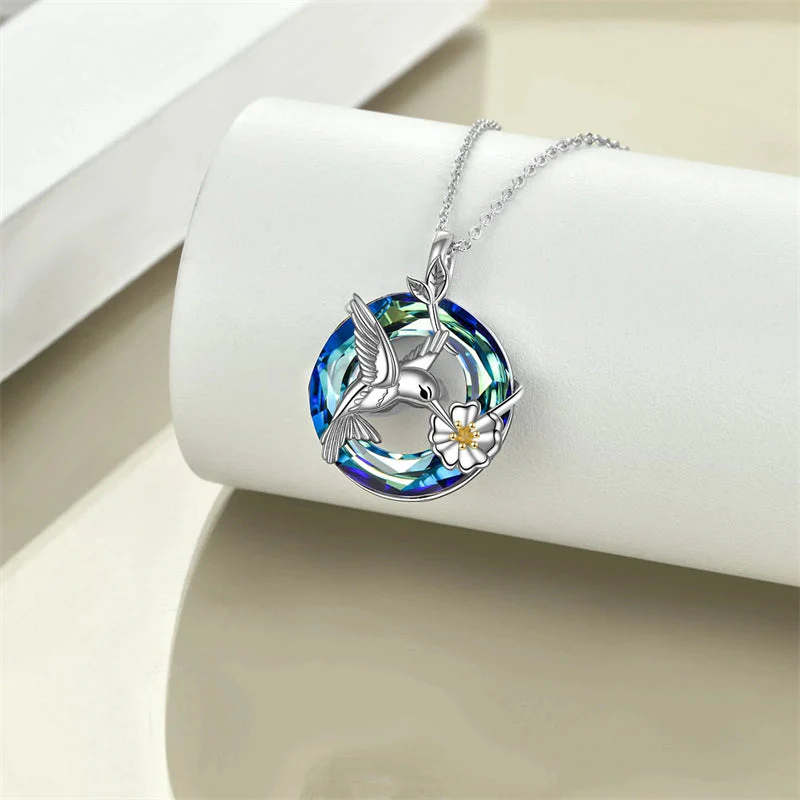 Hummingbird Urn Necklace for Ashes Sterling Silver with Crystal Cremation Jewelry w/Funnel Filler Keepsake Memory Jewelry for Women Girls - Image 38