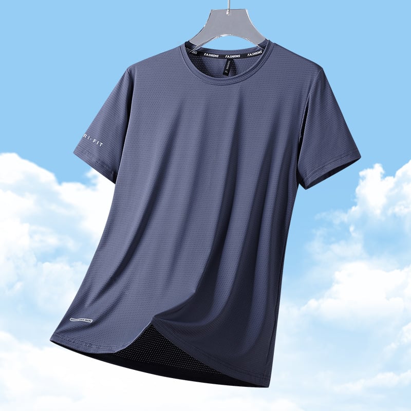 Ice Silk Round Neck T-Shirt - Image 10