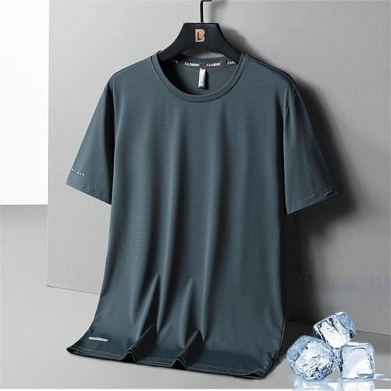 Ice Silk Round Neck T-Shirt - Image 6