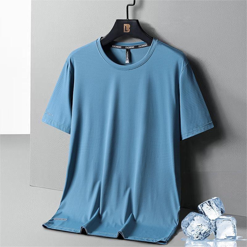 Ice Silk Round Neck T-Shirt - Image 8
