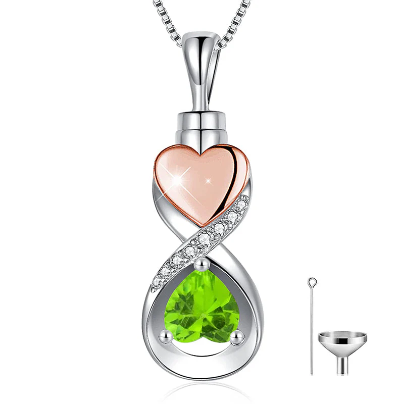 Infinity Heart Cremation Jewelry for Ashes Sterling Silver Urn Necklaces for Women - Image 15