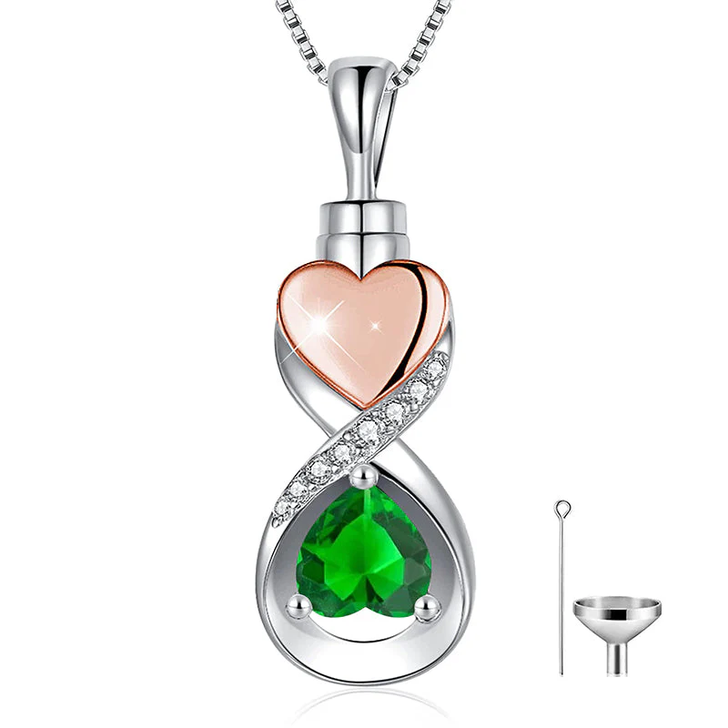 Infinity Heart Cremation Jewelry for Ashes Sterling Silver Urn Necklaces for Women - Image 18