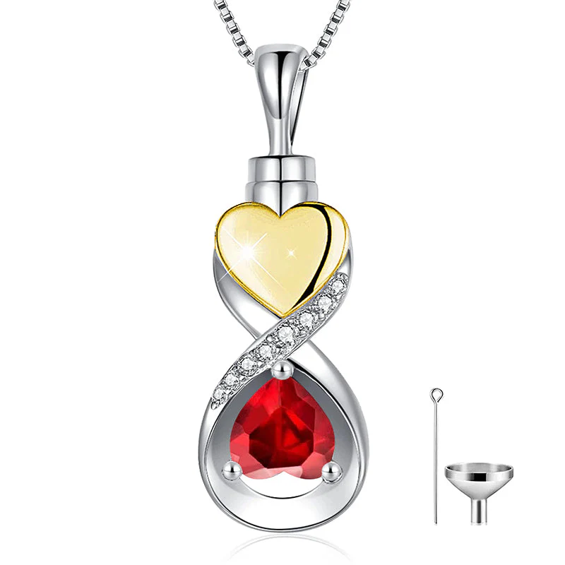 Infinity Heart Cremation Jewelry for Ashes Sterling Silver Urn Necklaces for Women - Image 22