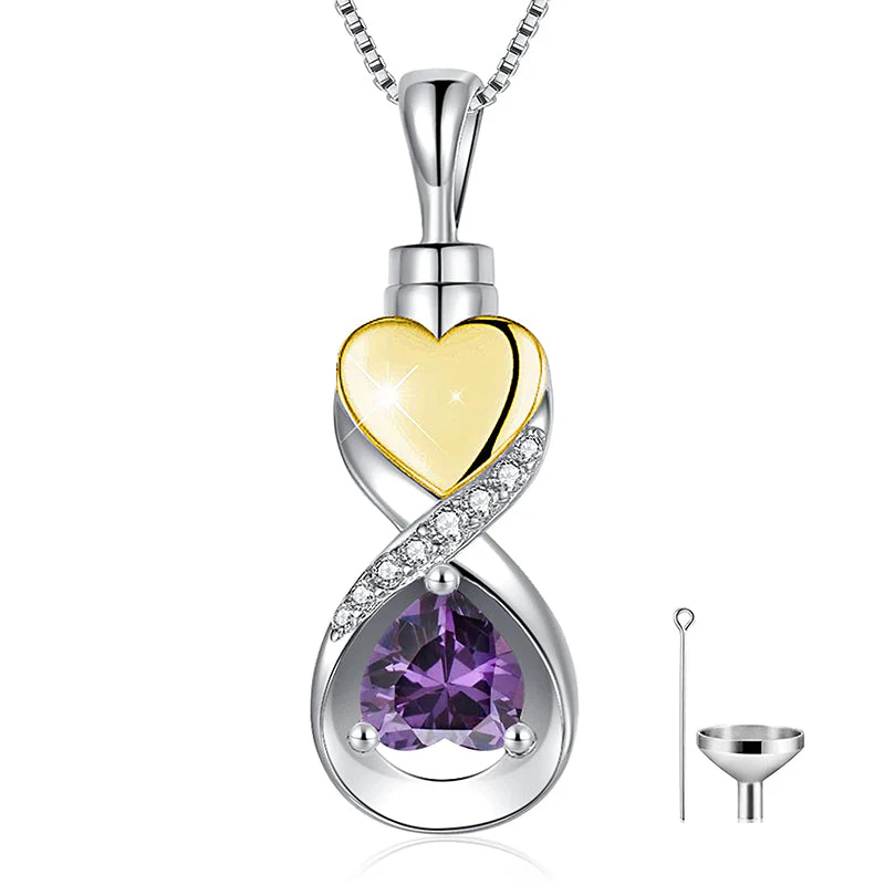 Infinity Heart Cremation Jewelry for Ashes Sterling Silver Urn Necklaces for Women - Image 23
