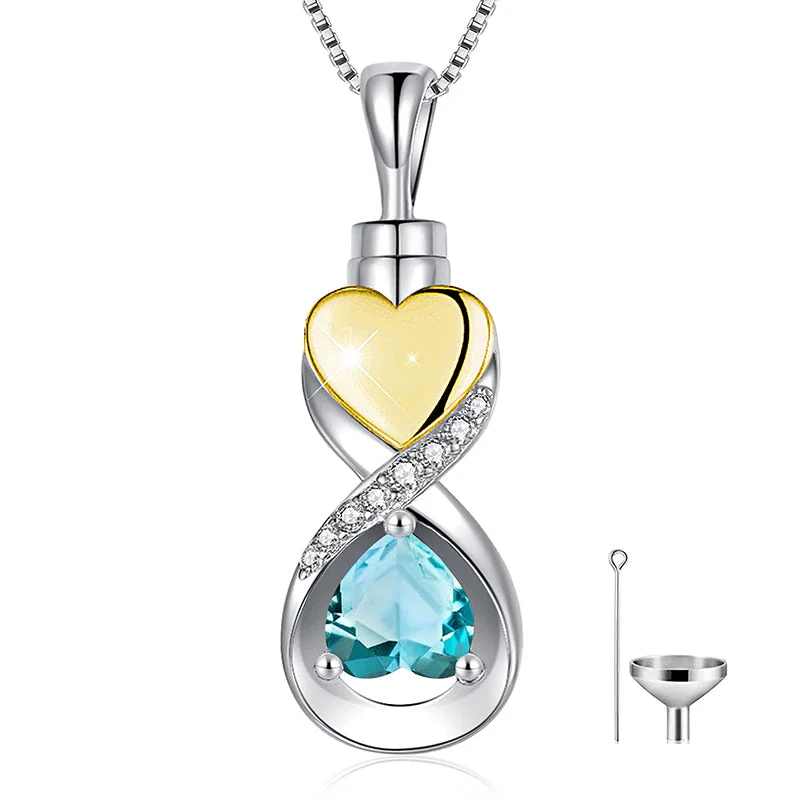 Infinity Heart Cremation Jewelry for Ashes Sterling Silver Urn Necklaces for Women - Image 24