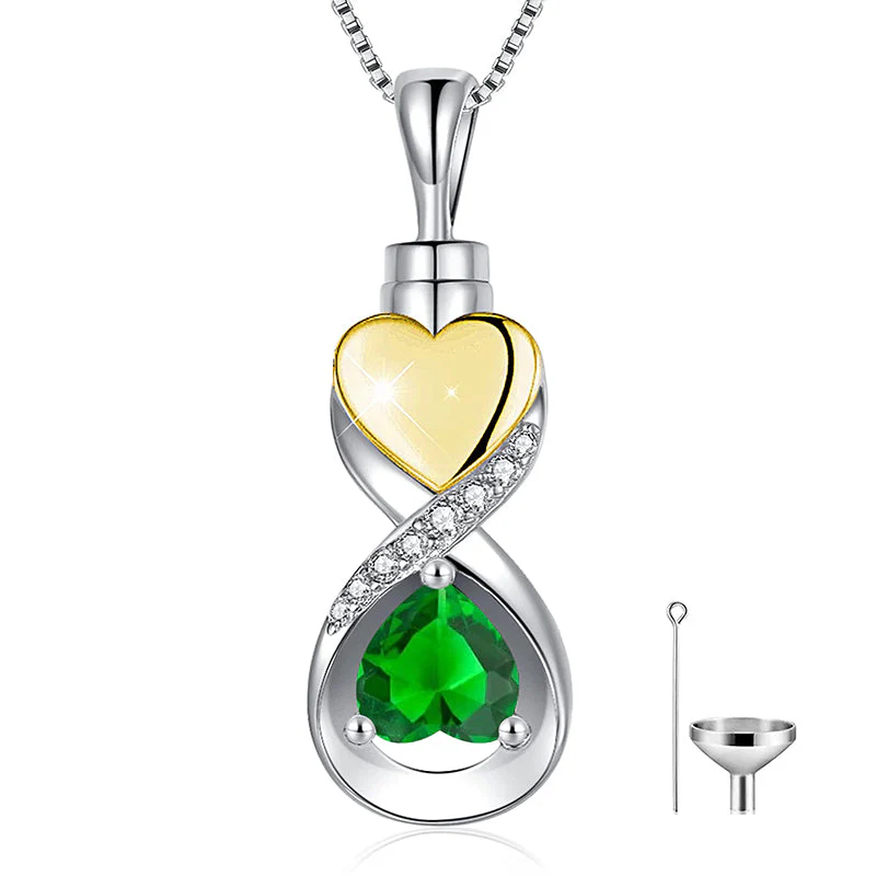 Infinity Heart Cremation Jewelry for Ashes Sterling Silver Urn Necklaces for Women - Image 25