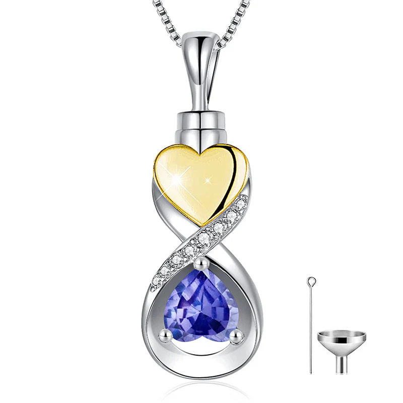 Infinity Heart Cremation Jewelry for Ashes Sterling Silver Urn Necklaces for Women - Image 26