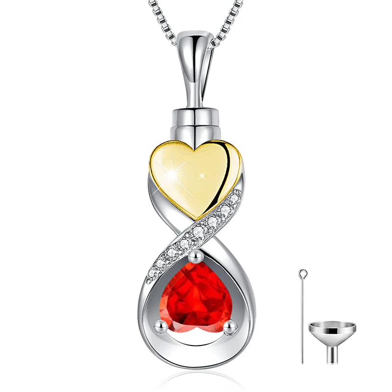 Infinity Heart Cremation Jewelry for Ashes Sterling Silver Urn Necklaces for Women - Image 27