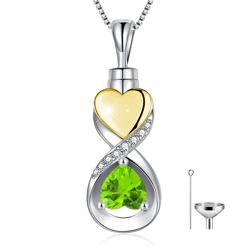 Infinity Heart Cremation Jewelry for Ashes Sterling Silver Urn Necklaces for Women - Image 28