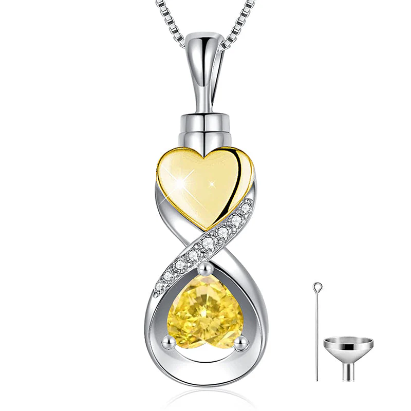 Infinity Heart Cremation Jewelry for Ashes Sterling Silver Urn Necklaces for Women - Image 31