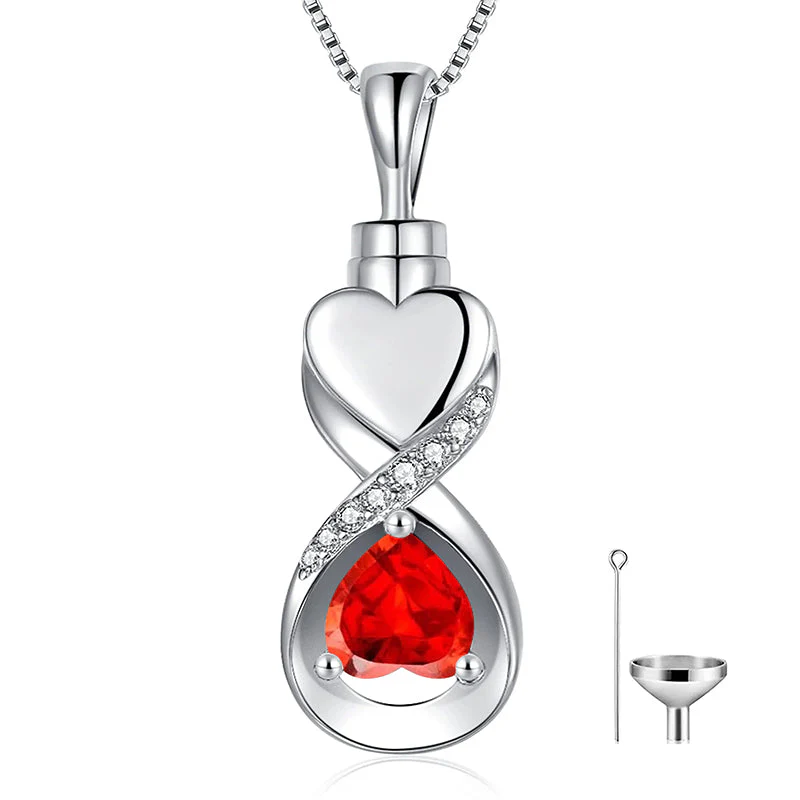 Infinity Heart Cremation Jewelry for Ashes Sterling Silver Urn Necklaces for Women - Image 39