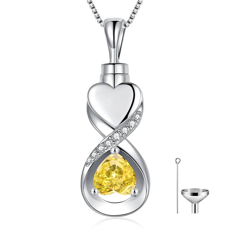 Infinity Heart Cremation Jewelry for Ashes Sterling Silver Urn Necklaces for Women - Image 43