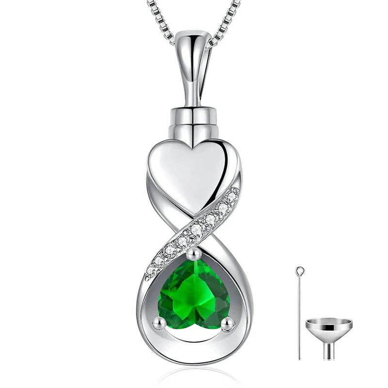 Infinity Heart Cremation Jewelry for Ashes Sterling Silver Urn Necklaces for Women - Image 52