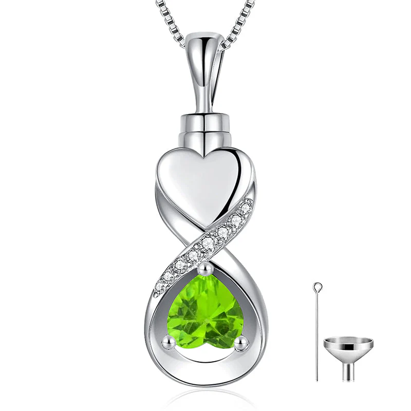 Infinity Heart Cremation Jewelry for Ashes Sterling Silver Urn Necklaces for Women - Image 55
