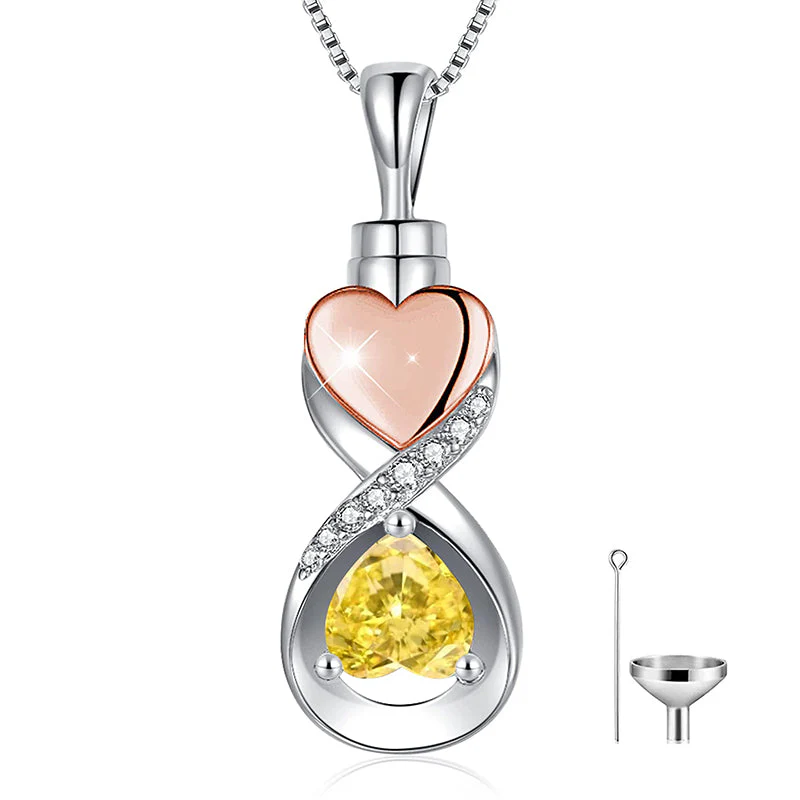 Infinity Heart Cremation Jewelry for Ashes Sterling Silver Urn Necklaces for Women - Image 67