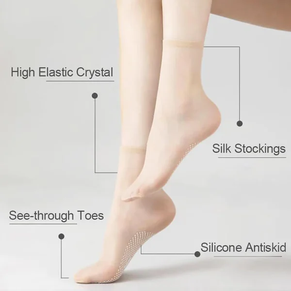 Invisible, Slip-resistant Crystal Silk Socks - Image 2