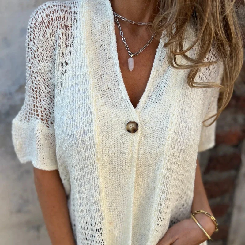 Knitted hollow cardigan - Image 2