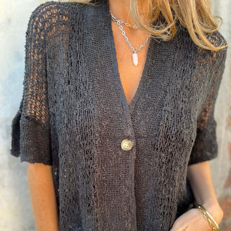 Knitted hollow cardigan - Image 3