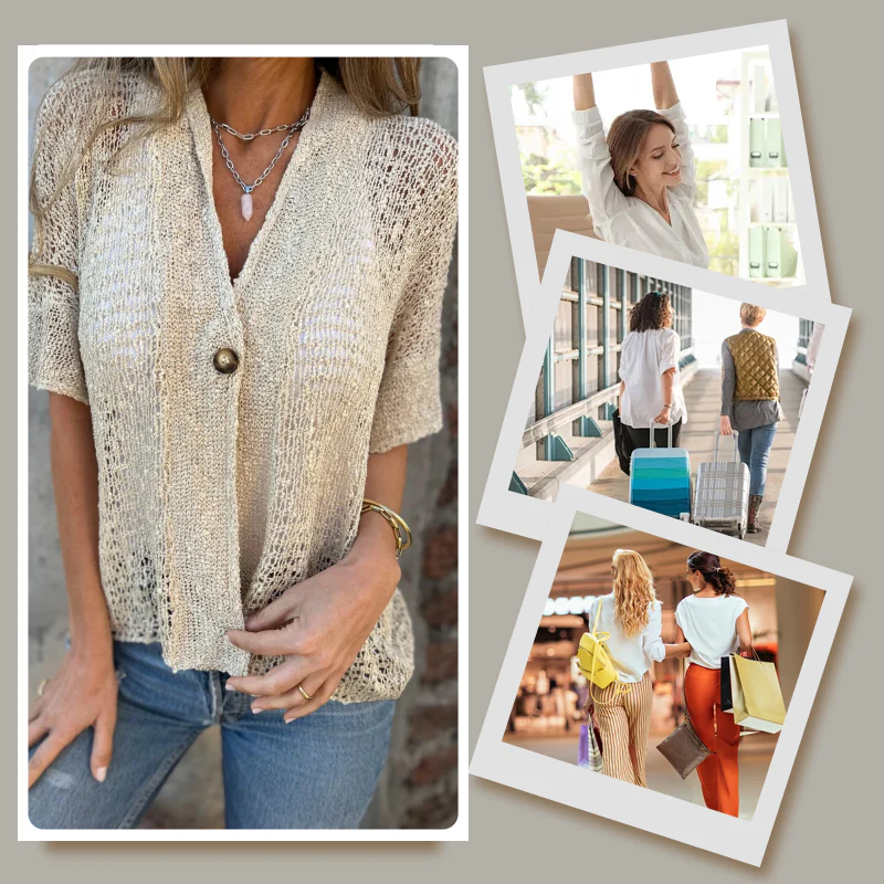 Knitted hollow cardigan - Image 6