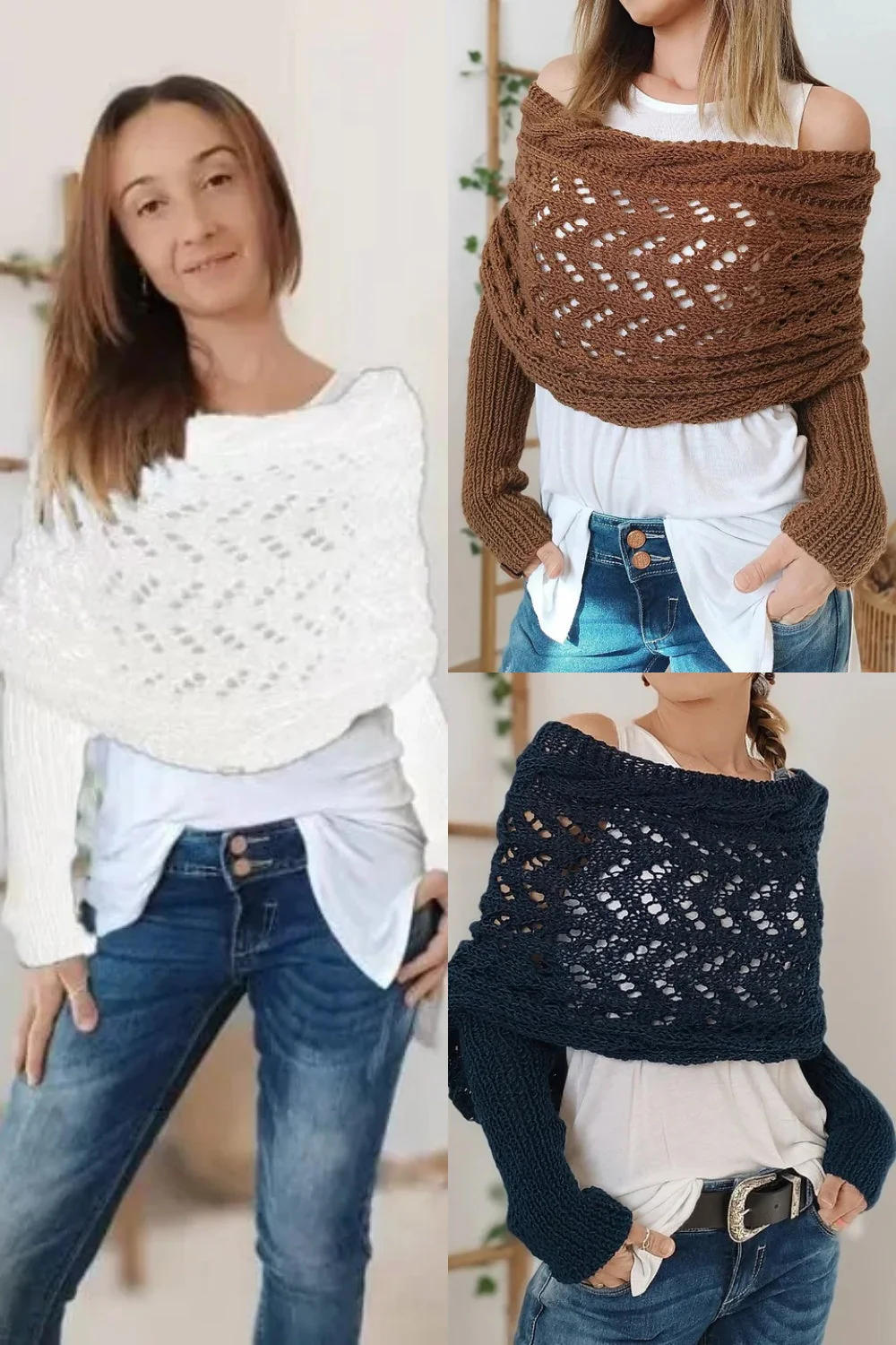Knitted Wrap Shrugs For Women - Image 10