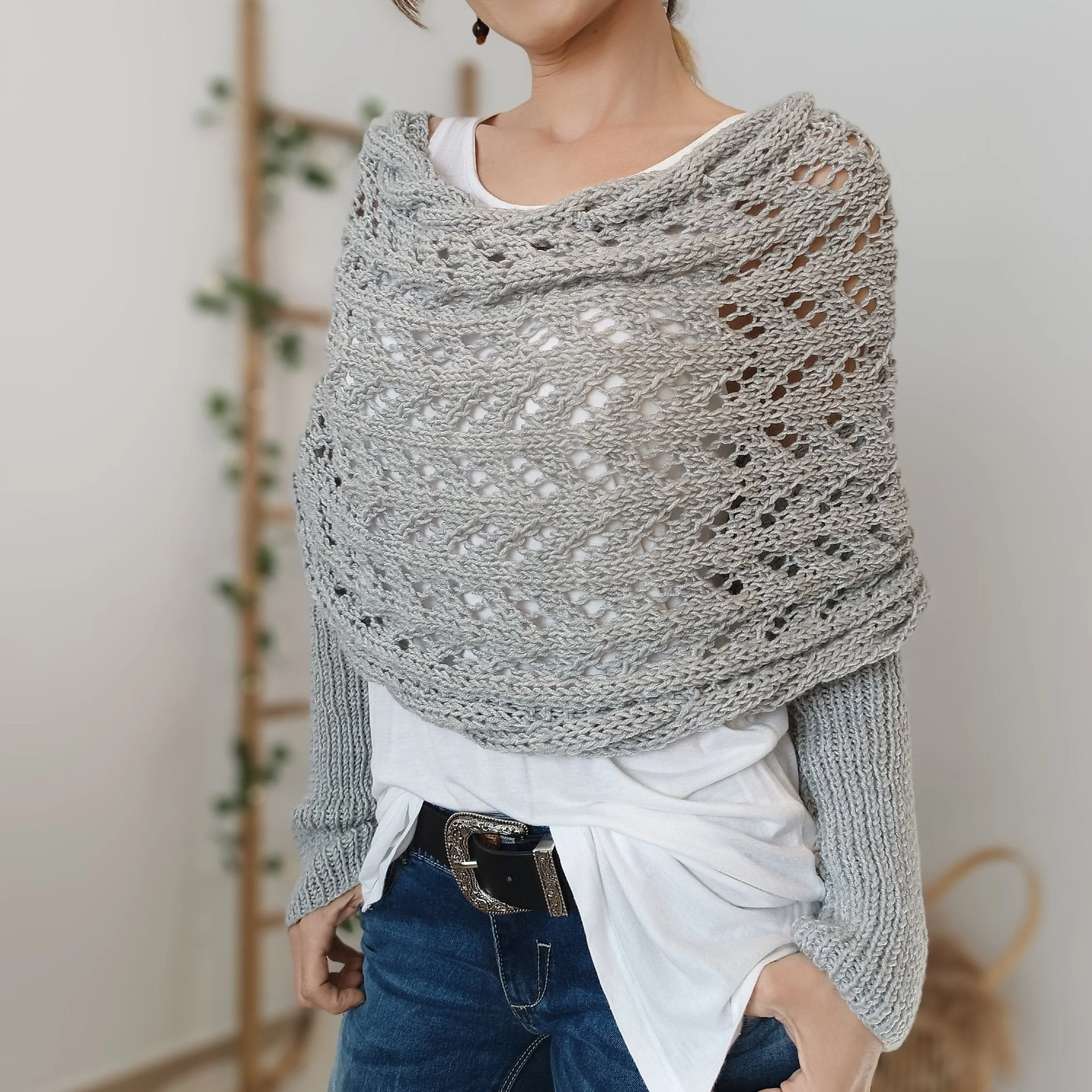 Knitted Wrap Shrugs For Women - Image 16