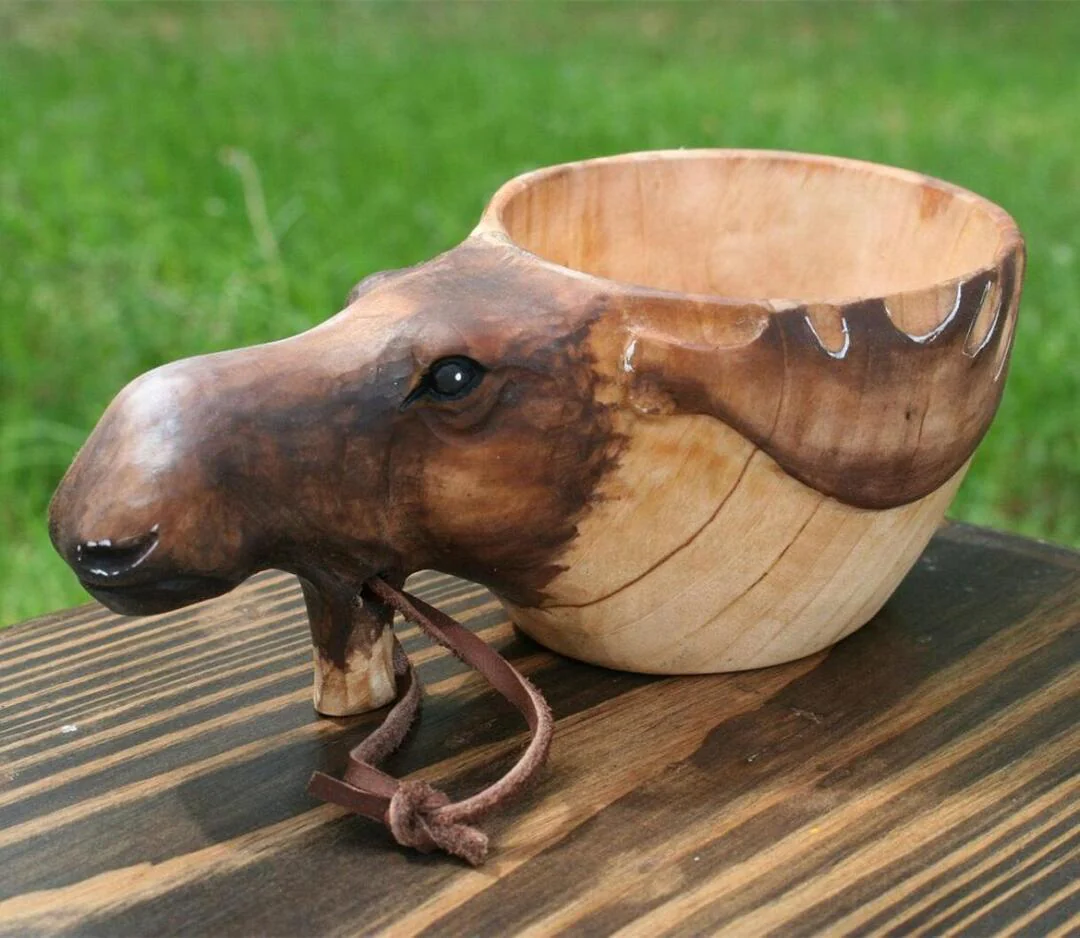 Hand Carved Wooden Mug - Image 10