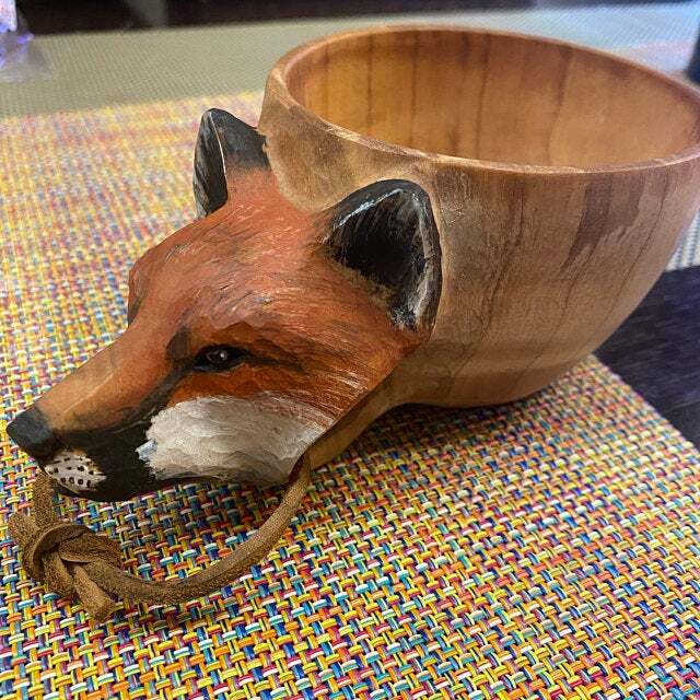 Hand Carved Wooden Mug - Image 8