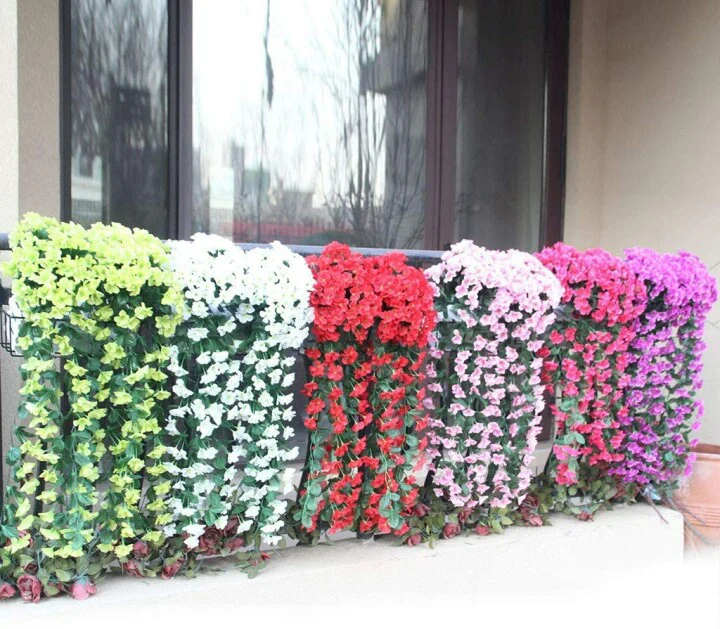 Vivid Artificial Hanging Orchid Bunch - Image 10